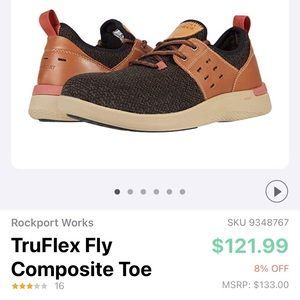 Rockport works truflex fly. Steel toes shoes 10.5